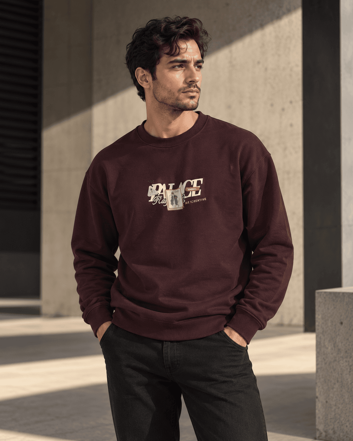 بلوز آستین بلند - palace - قهوه ای - LABEH WEAR - تصویر اصلی